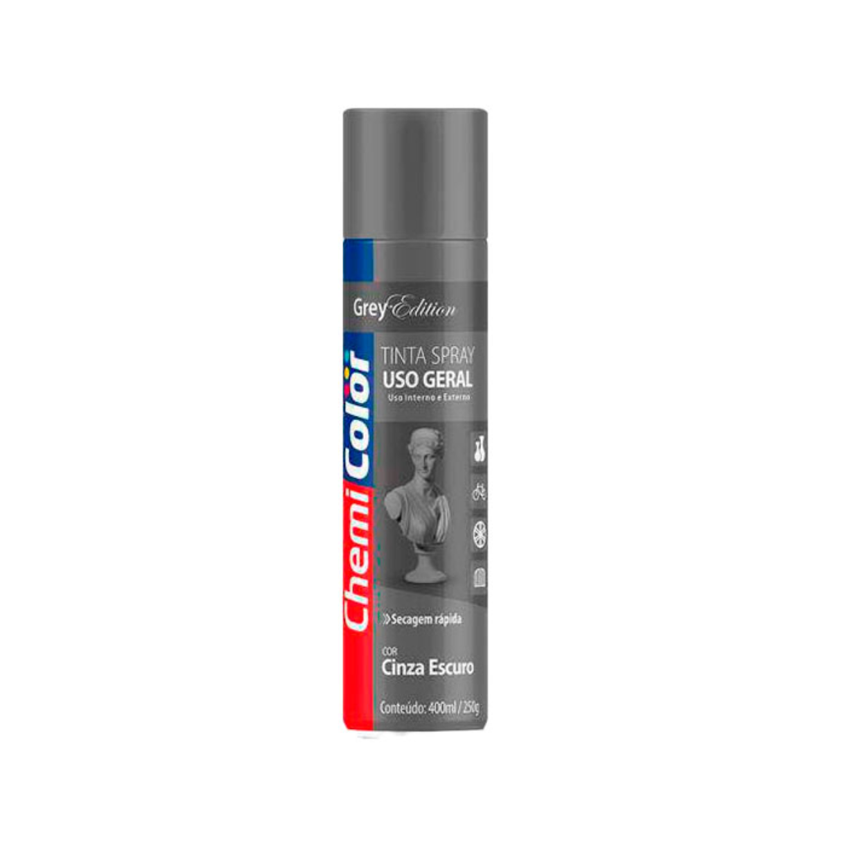 SPRAY CHEMIC GERAL CINZA ESC 400ML