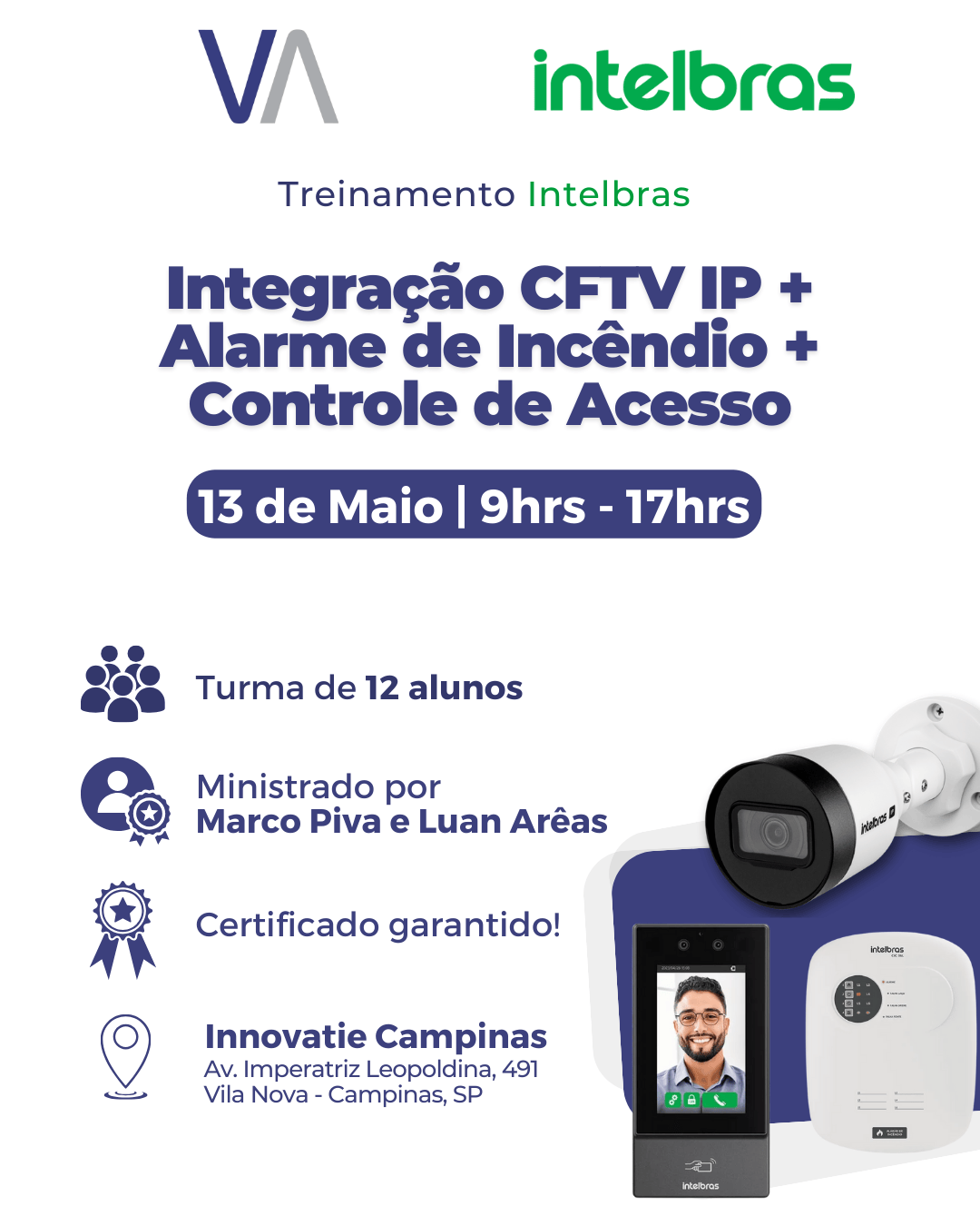 Integração CFTV IP + Alarme de Incêndio + Controle de Acesso Integração CFTV IP + Alarme de Incêndio + Controle de Acesso