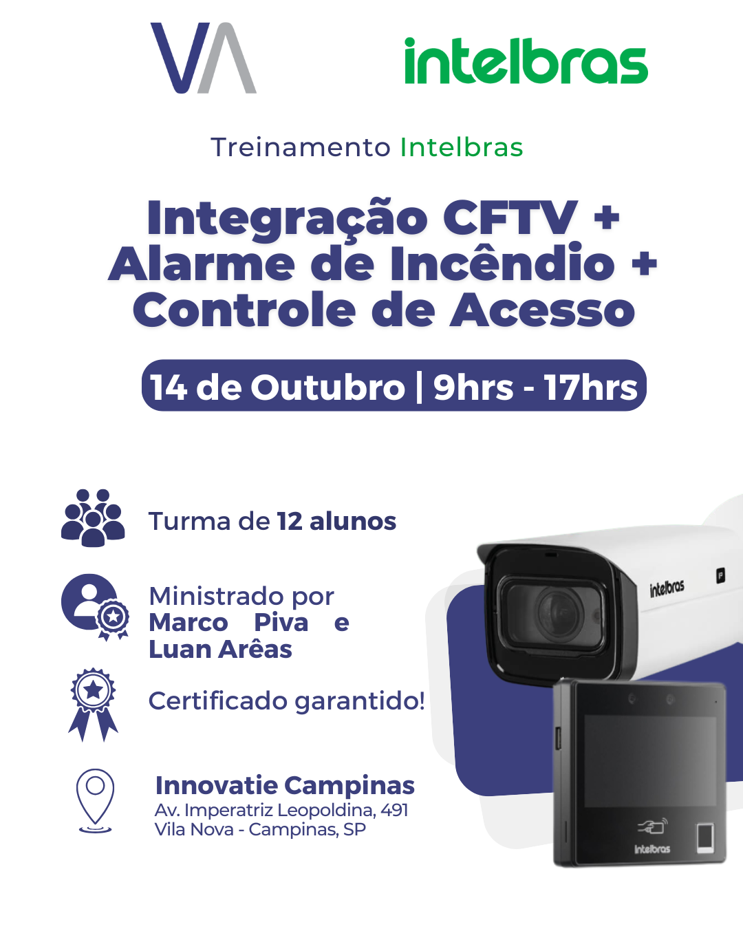Integração CFTV IP + Alarme de Incêndio + Controle de Acesso Integração CFTV IP + Alarme de Incêndio + Controle de Acesso