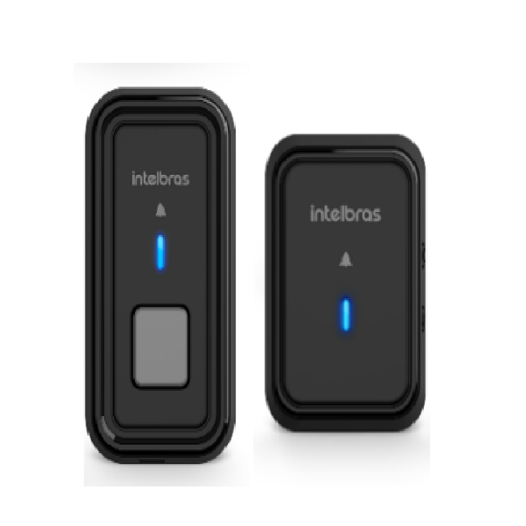 CAMPAINHA SEM FIO COM BATERIA CIB 101S PRETA