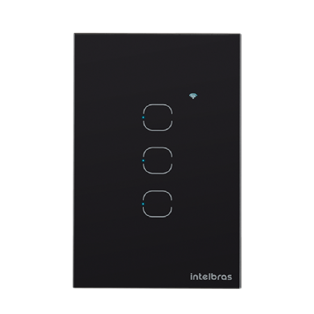 INTERRUPTOR SMART ZIGBEE TOUCH 3 PRETO EZS 1003