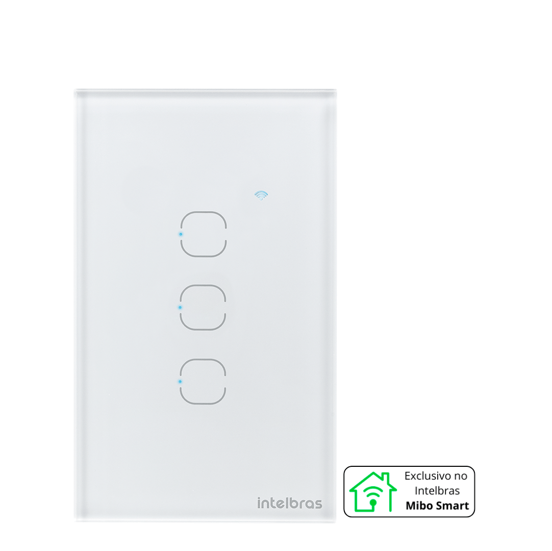 INTERRUPTOR TOUCH WIFI 3 TECLAS EIW 1003 BR