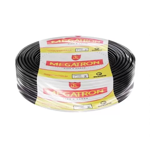 CABO FLEXIVEL 750V 2.5MM 100MT PRETO - MEGATRON