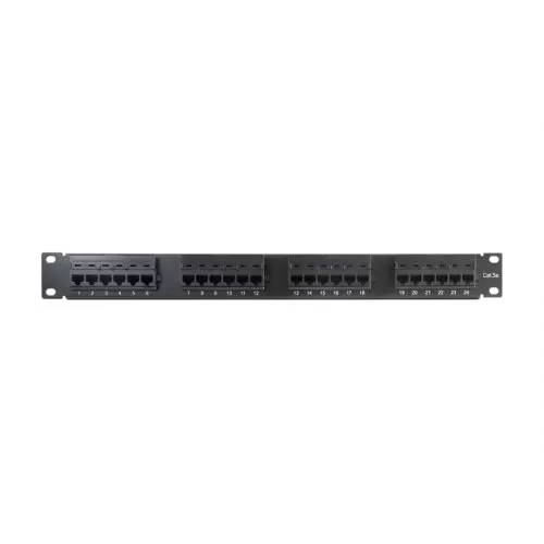 PATCH PANEL 24 PORTAS CAT.5E COM GUIA