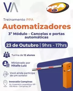 Treinamento PPA Automatizadores 23/10  -  3º Módulo -  Cancelas e portas automáticas