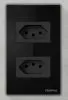 TOMADA DUPLA 10A SMART WI-FI ETS 1002 PRETO