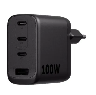 FONTE AC/DC USB PRETO - EC 31 POWER 100W GAN