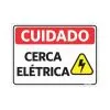 PLACA DE ADVERTENCIA - CUIDADO CERCA ELETRICA